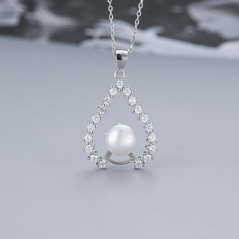 S925 sterling silver pearl pendant setting (default no pearl) wsp199-207