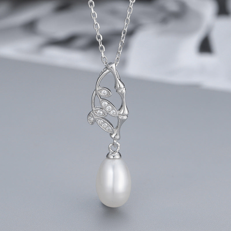 S925 sterling silver pearl pendant setting (default no pearl) wsp028-036