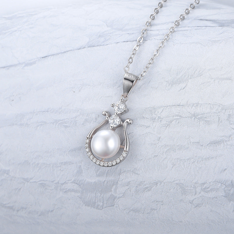 S925 sterling silver pearl pendant setting (default no pearl) wsp109-117