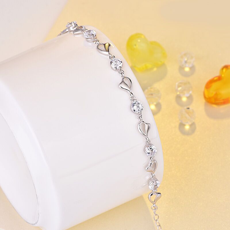 sterling silver S925 gem bracelet #GB0118-GB124