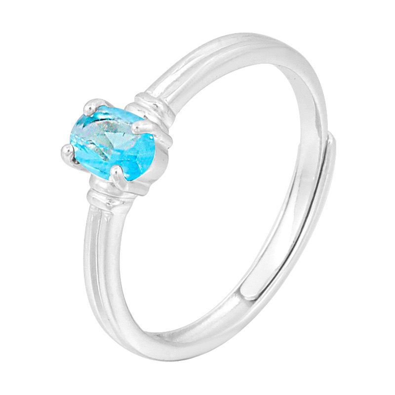 S925 sterling silver gem ring SSG355-SSG368