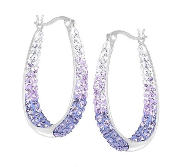 fashion rhinestone hook earrings  #E084-E086