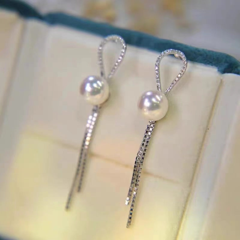 Sterling silver S925 pearl earring setting XYE001-009