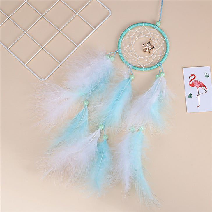 round dreamcatcher   feather cather wall hanging decorations #DC055-DC058