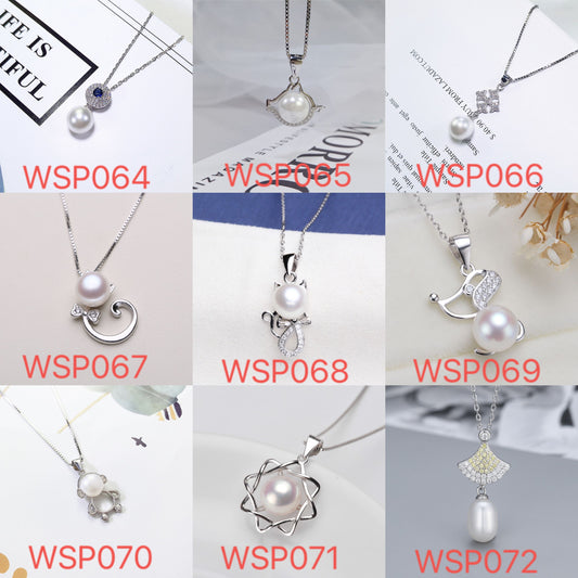 S925 sterling silver pearl pendant setting (default no pearl) wsp064-072