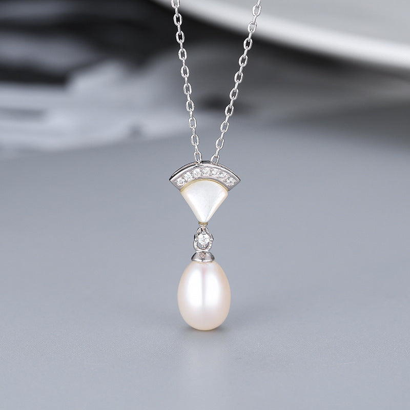 S925 sterling silver pearl pendant setting (default no pearl) wsp073-081