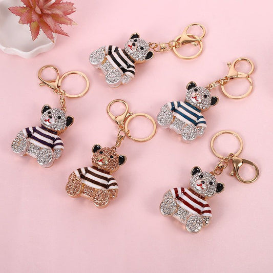 rhinestone Animals  bear keychain KC056-KC060