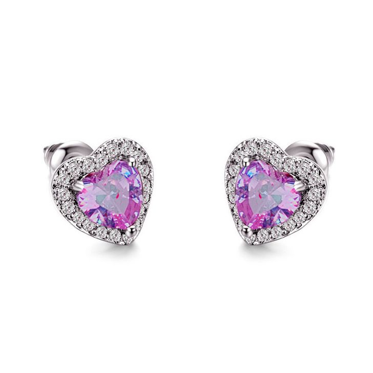 fashion zirconia gem earrings  #E065-E070