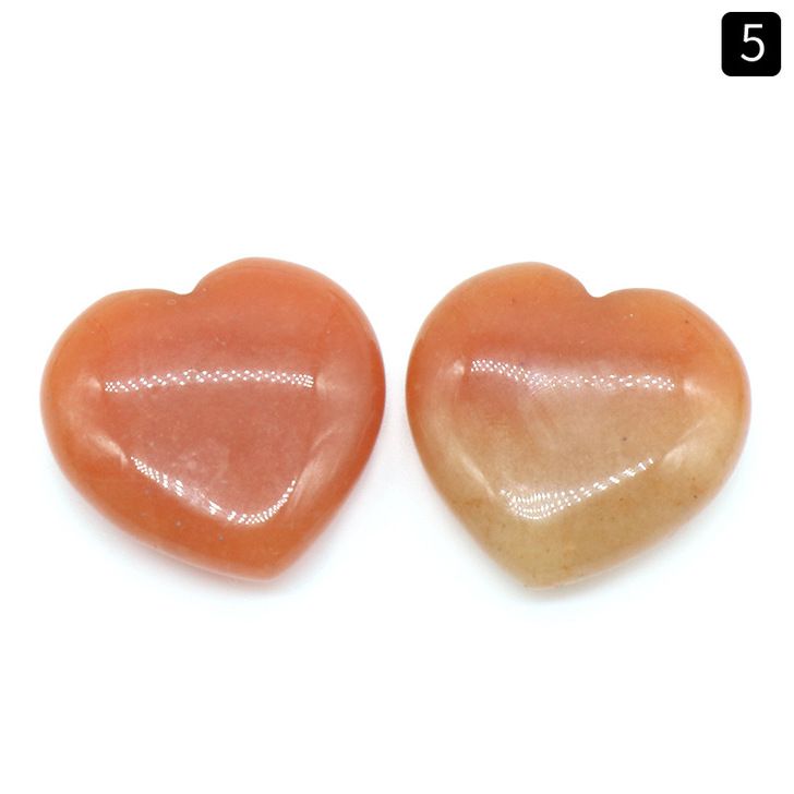 25mm natural crystal stone heart decorations