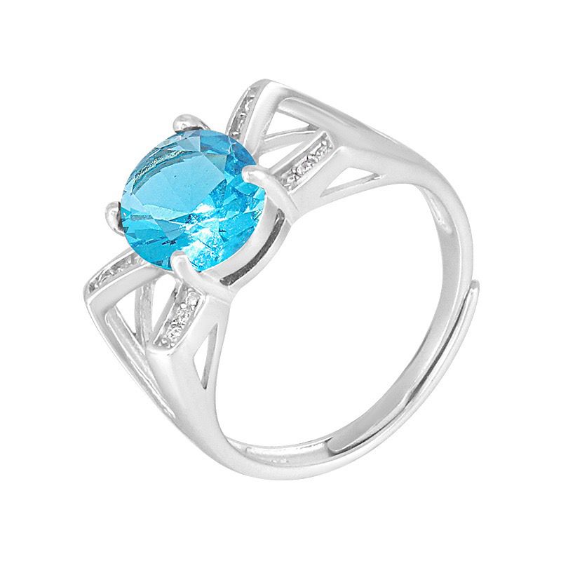 S925 sterling silver gem ring SSG603-SSG618