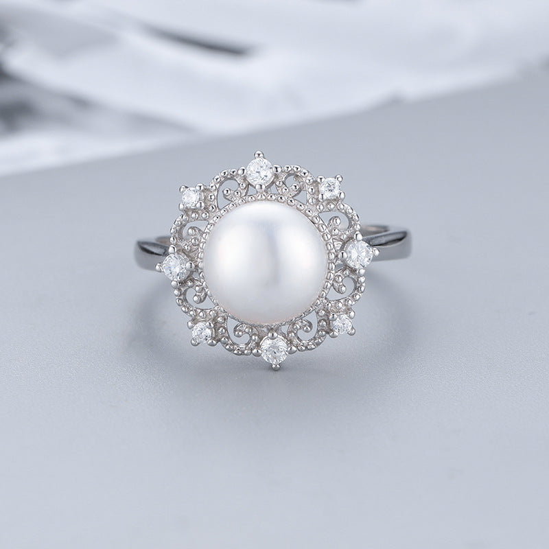 S925 sterling silver ring setting (default no pearl) wsr127-135