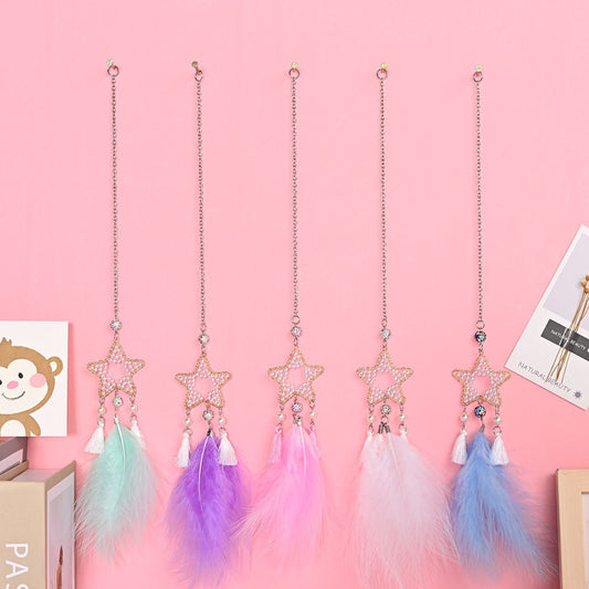 star dreamcatcher   feather cather wall hanging decorations #DC085-DC091