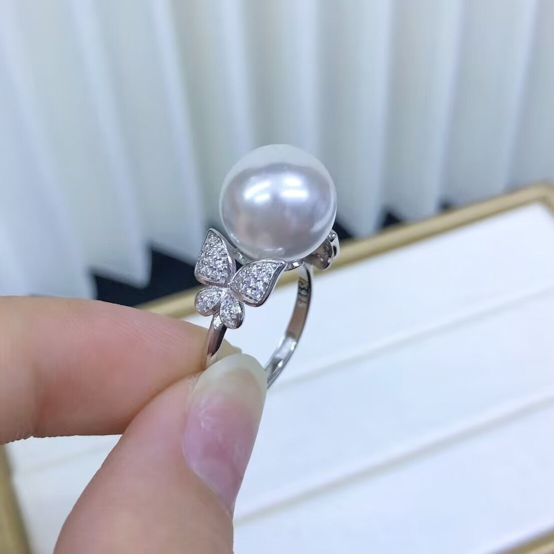 Sterling Silver S925 Pearl Ring Setting SZR010-018