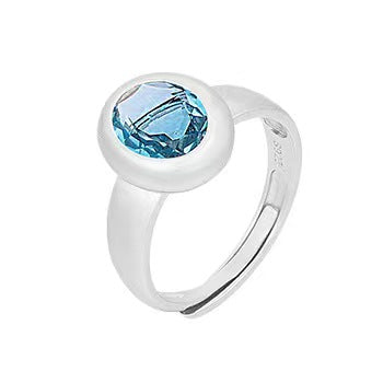 S925 sterling silver gem ring SSG706-709