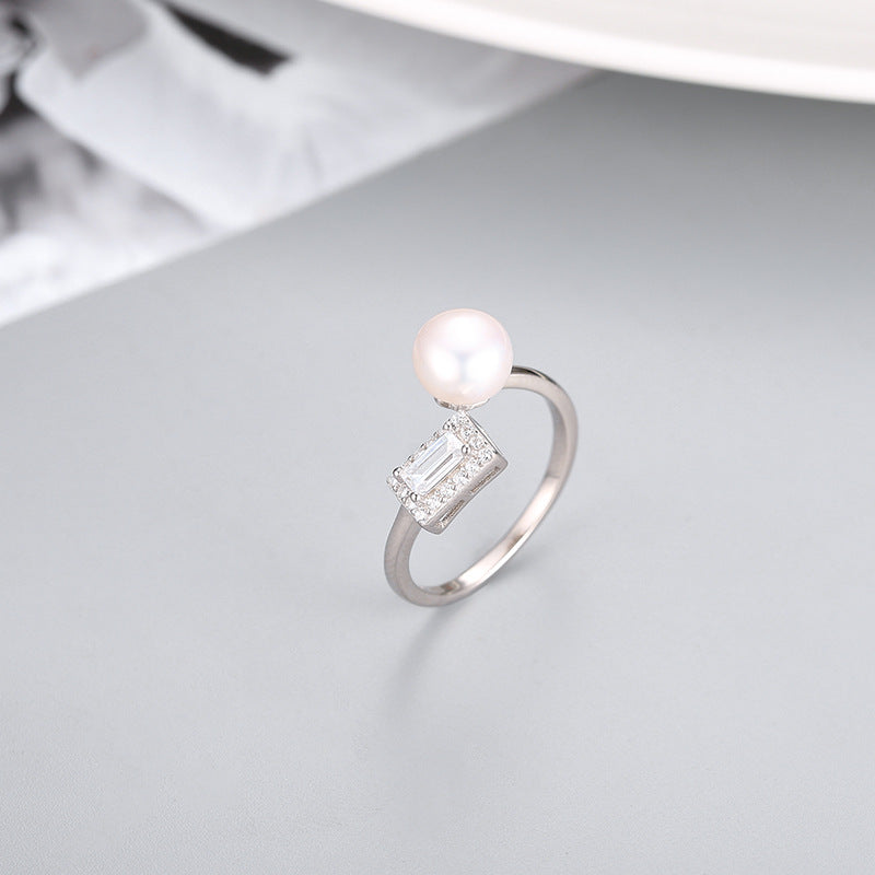 S925 sterling silver ring setting (default no pearl)wsr064-072