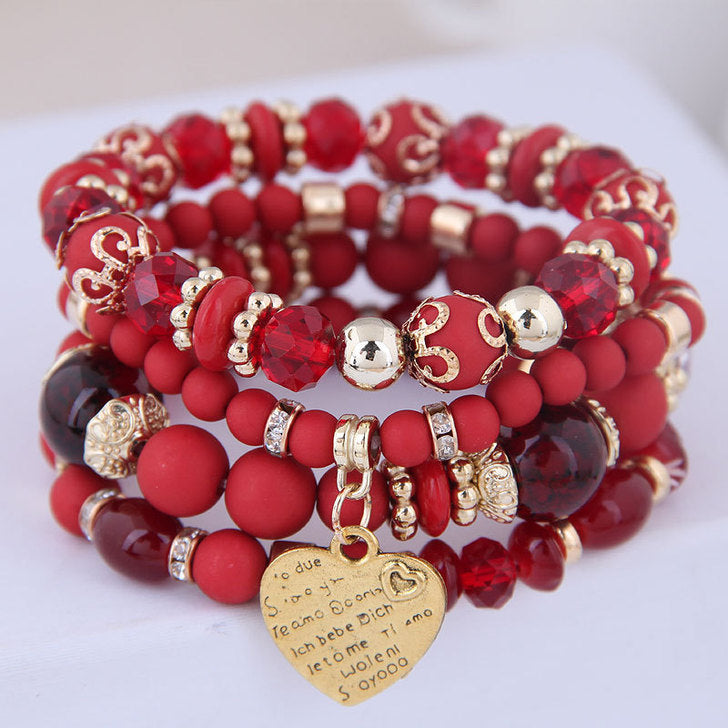 Boho wraps stone bracelet B205