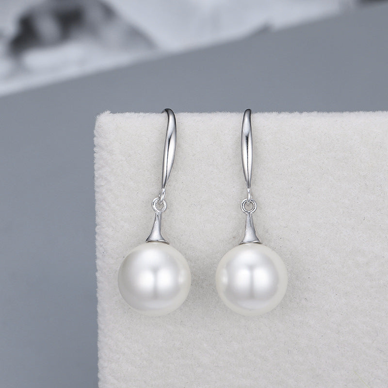 S925 sterling silver earring  setting (default no pearl) wse028-036