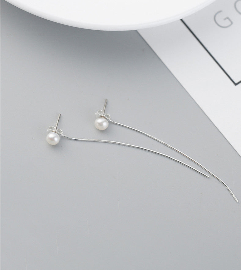 S925 sterling silver earring  setting (default no pearl) wse010-018