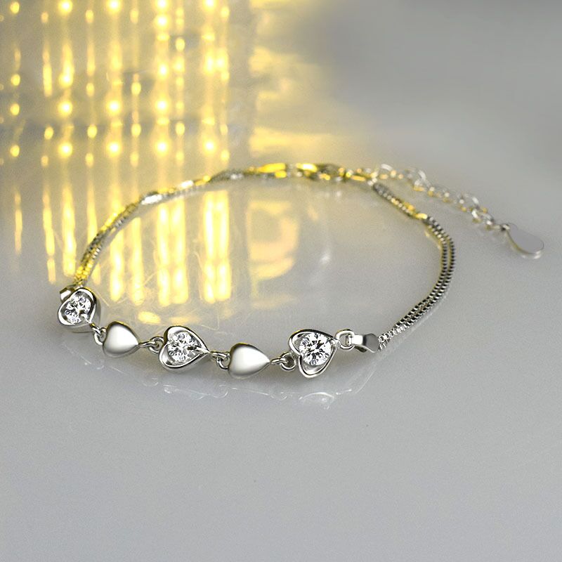 sterling silver S925 gem bracelet #GB073-GB081