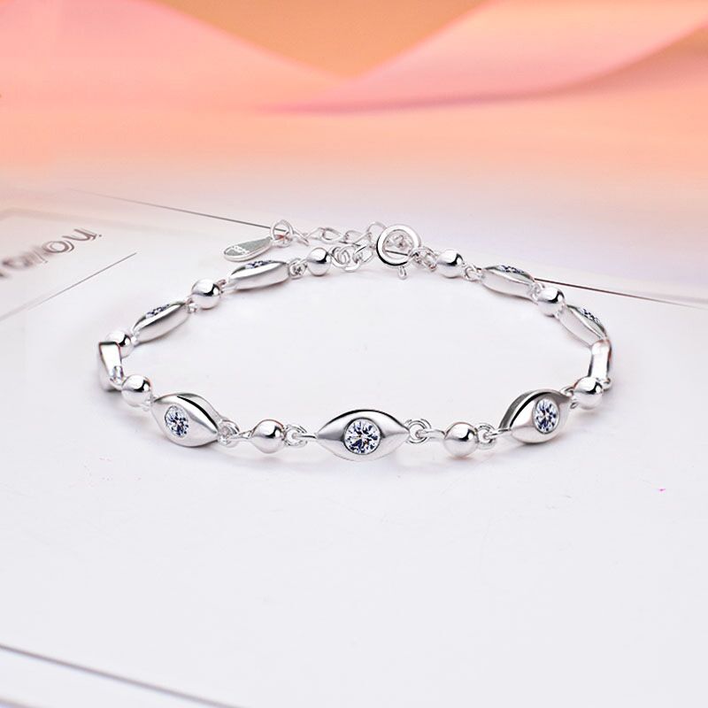 sterling silver S925 gem bracelet #GB0125-GB134