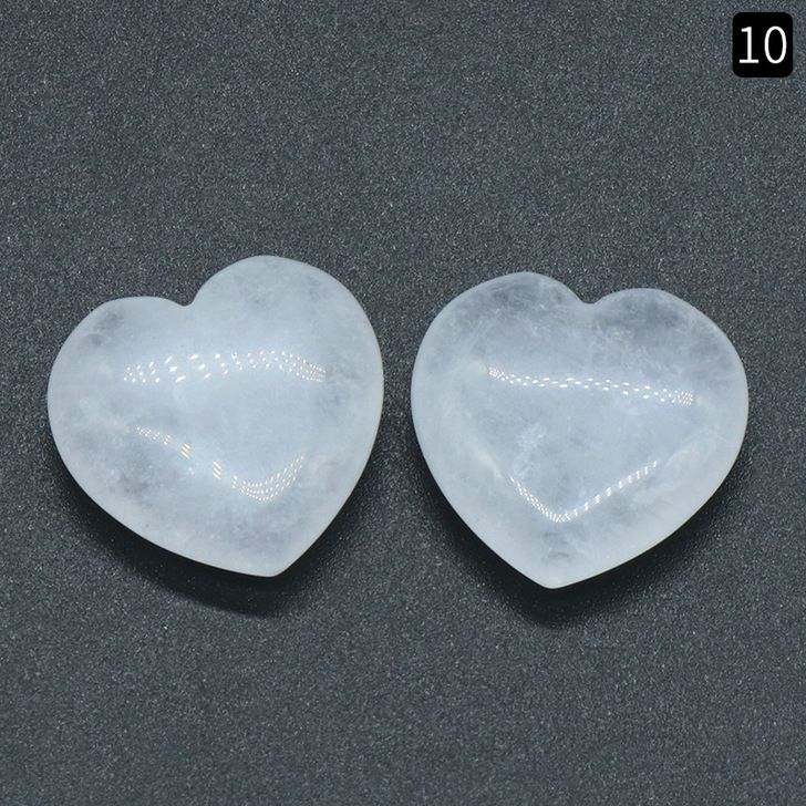 25mm natural crystal stone heart decorations