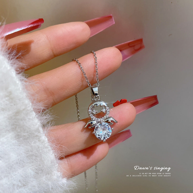 Luxury zircon Crystal Stainless Steel Necklace N001-N009