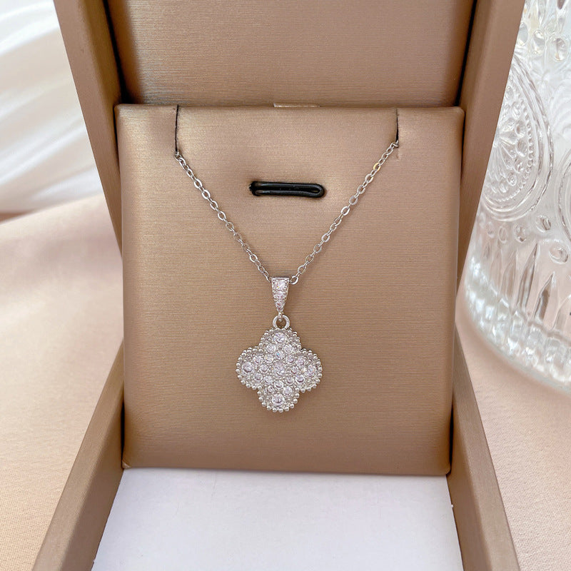 Luxury zircon Crystal Stainless Steel Necklace N010-N018