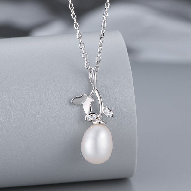 S925 sterling silver pearl pendant setting (default no pearl) wsp001-009