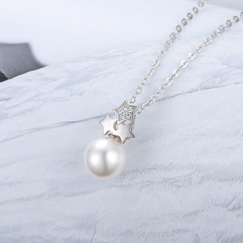 S925 sterling silver pearl pendant setting (default no pearl) wsp001-009