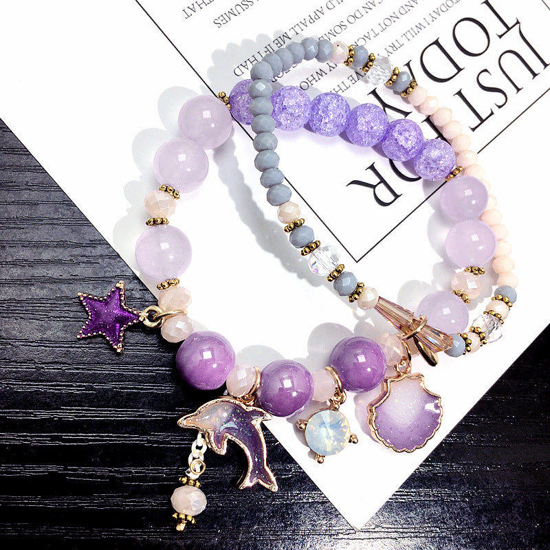 fashion crystal dolphin wrap bracelet N109