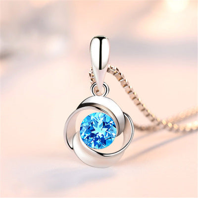 Sterling Silver S925 Gem pendant JLP037-JLP045