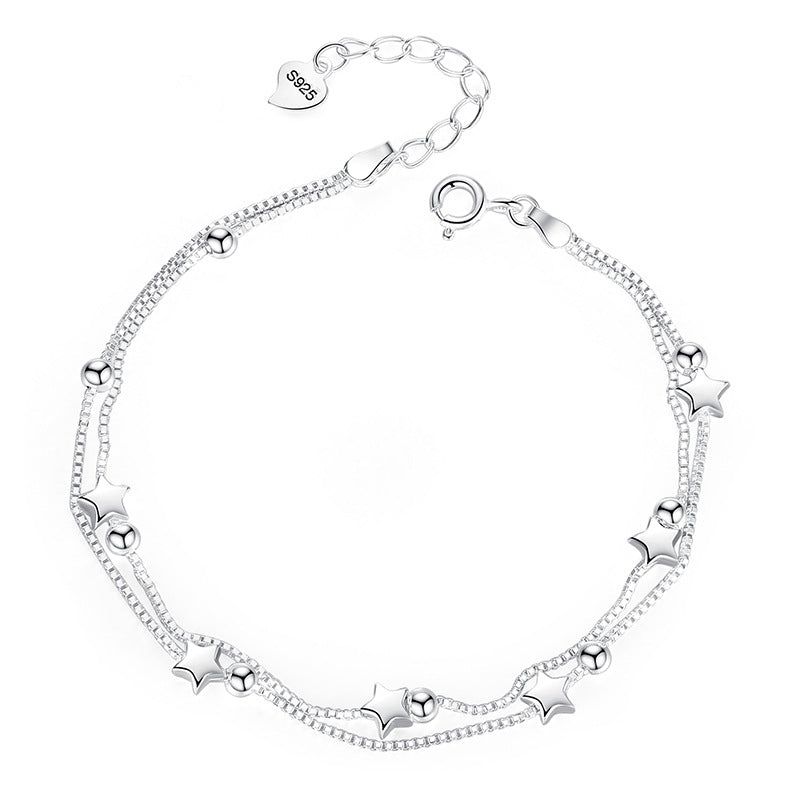 Sterling Silver S925 Gem Bracelet  SLB037-SLB045