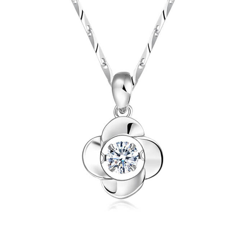 Sterling Silver S925 Gem Pendant  SLP028-SLP036