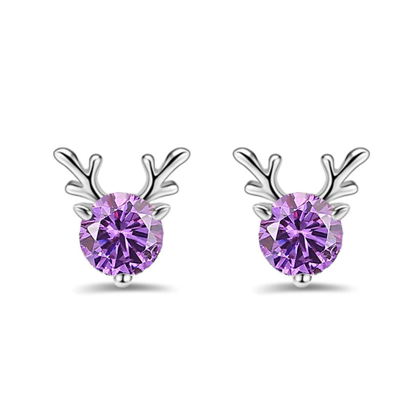 Sterling Silver S925 Gem Earring  SLE001-SLE009