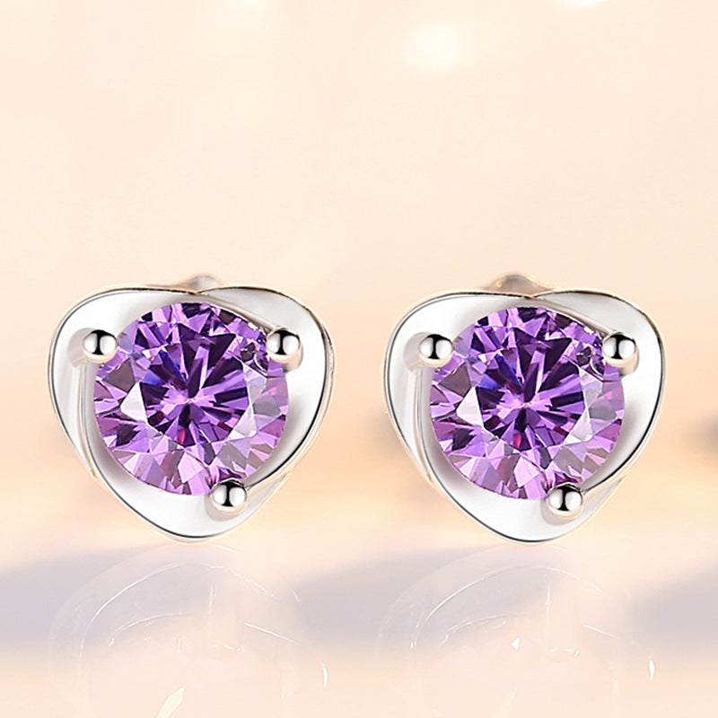 Sterling Silver S925 Gem Earring  SLE019-SLE027