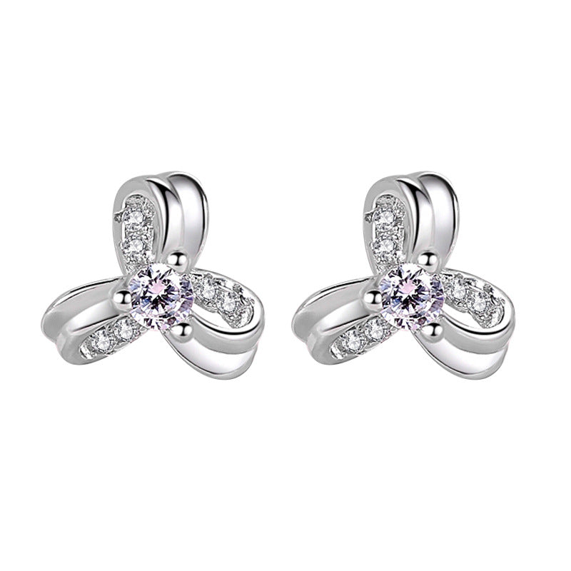 Sterling Silver S925 Gem Earring  SLE028-SLE036