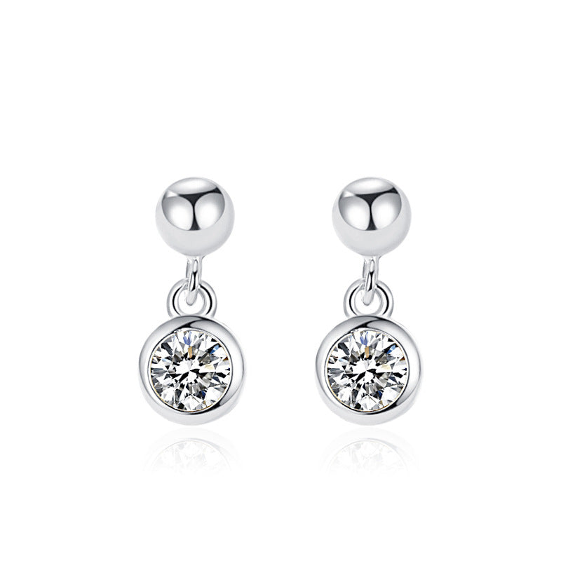 Sterling Silver S925 Gem Earring  SLE037-SLE045