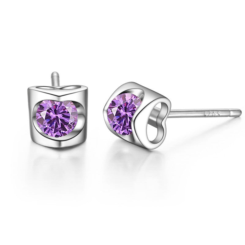 Sterling Silver S925 Gem Earring  SLE055-SLE063