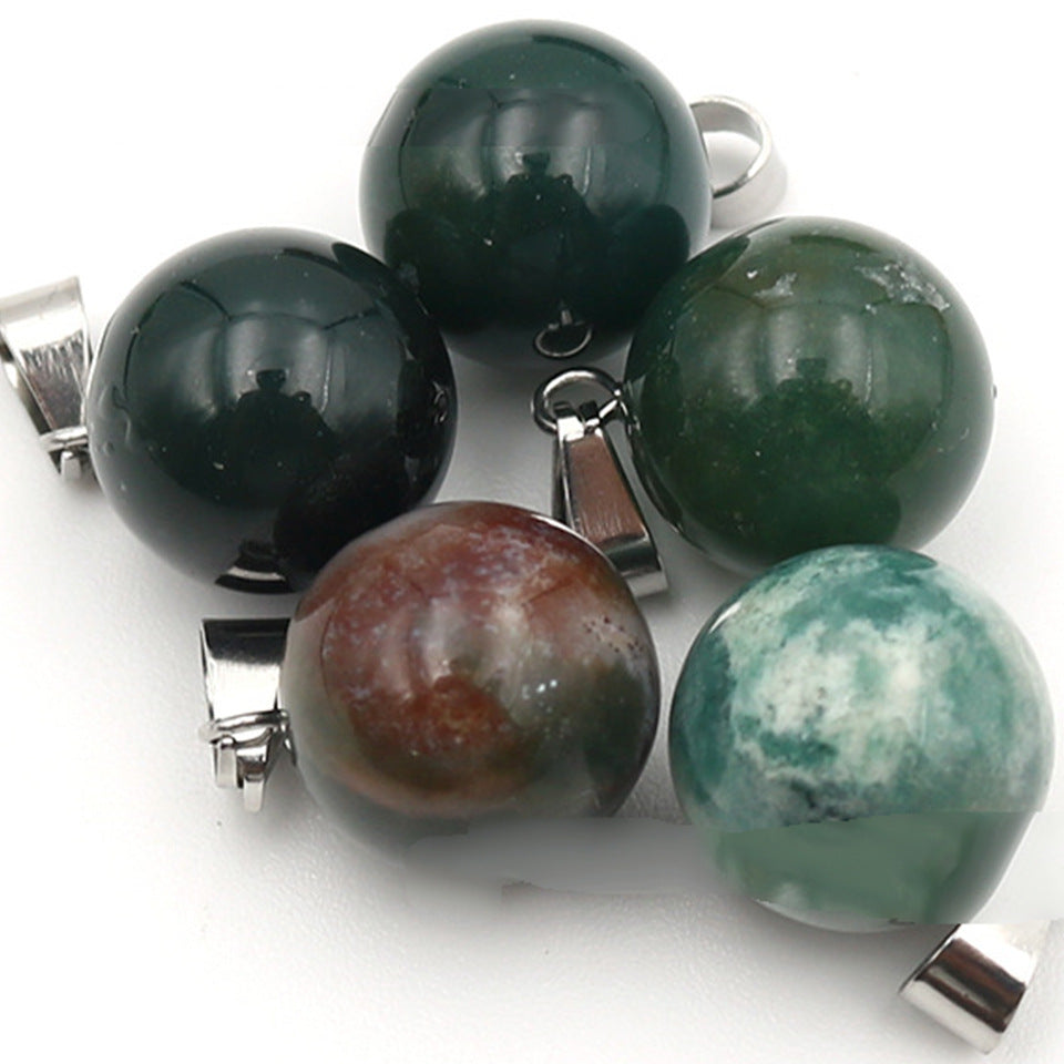 natural crystal rounds ball pendant P056