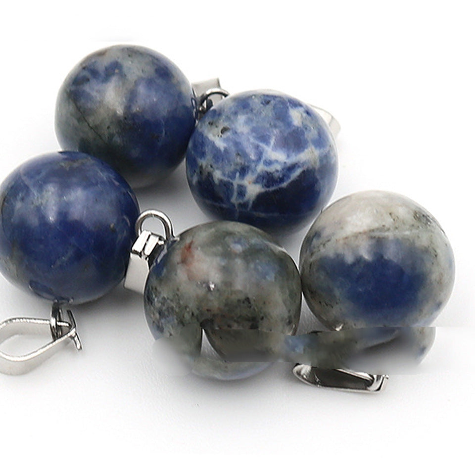 natural crystal rounds ball pendant P056