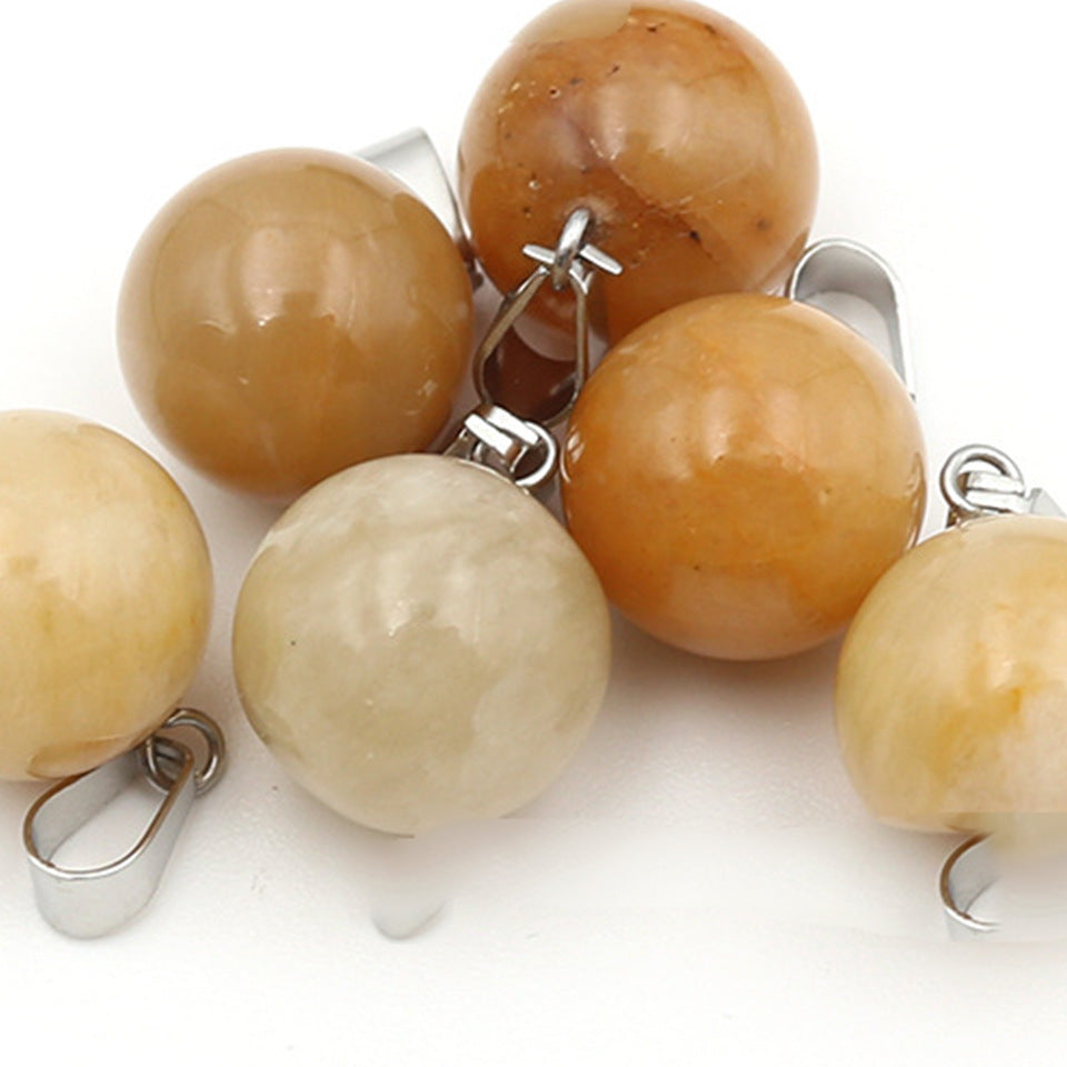 natural crystal rounds ball pendant P056