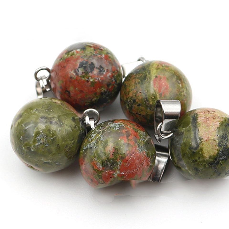 natural crystal rounds ball pendant P056