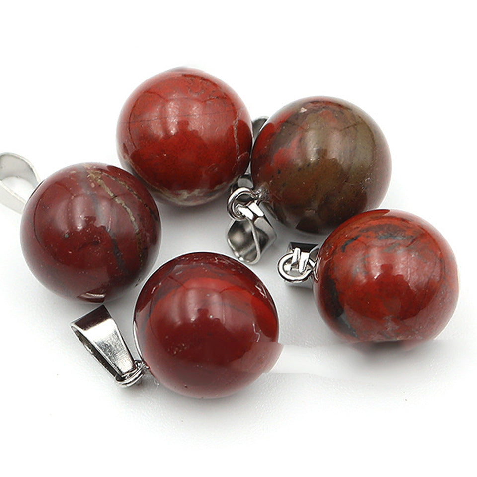 natural crystal rounds ball pendant P056