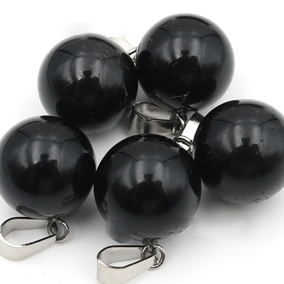 natural crystal rounds ball pendant P056