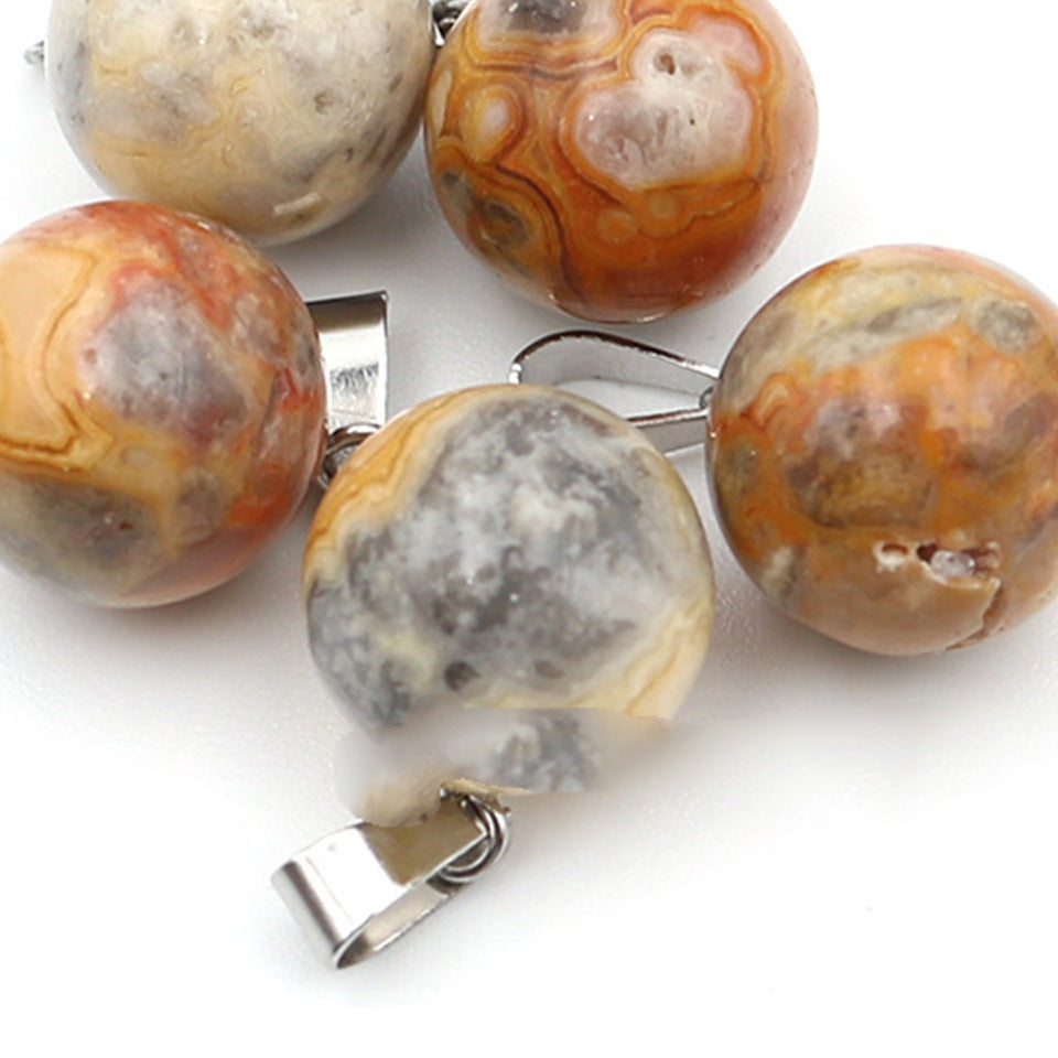 natural crystal rounds ball pendant P056