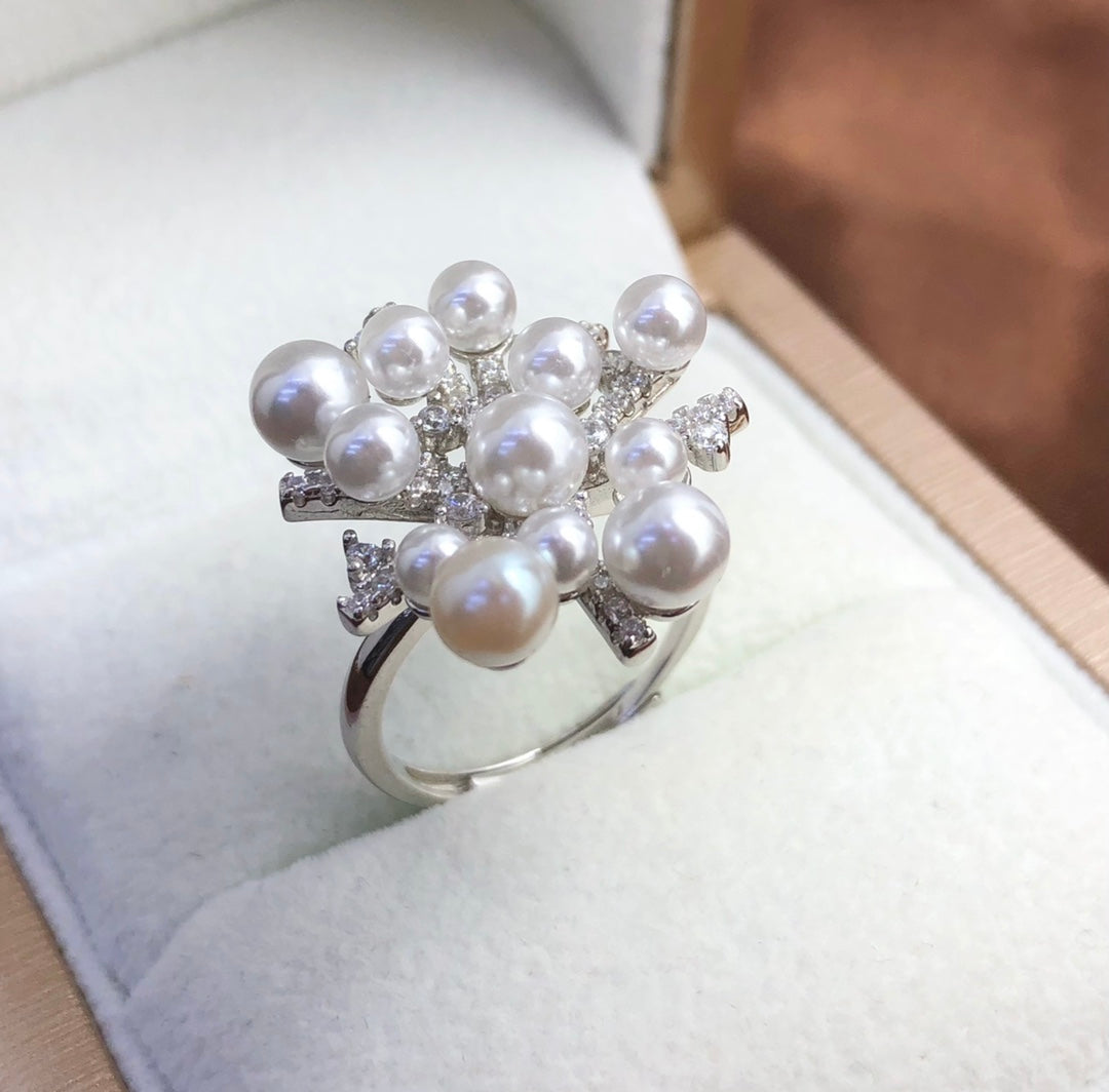 Sterling Silver S925 Pearl ring Setting SZ019-SZ027