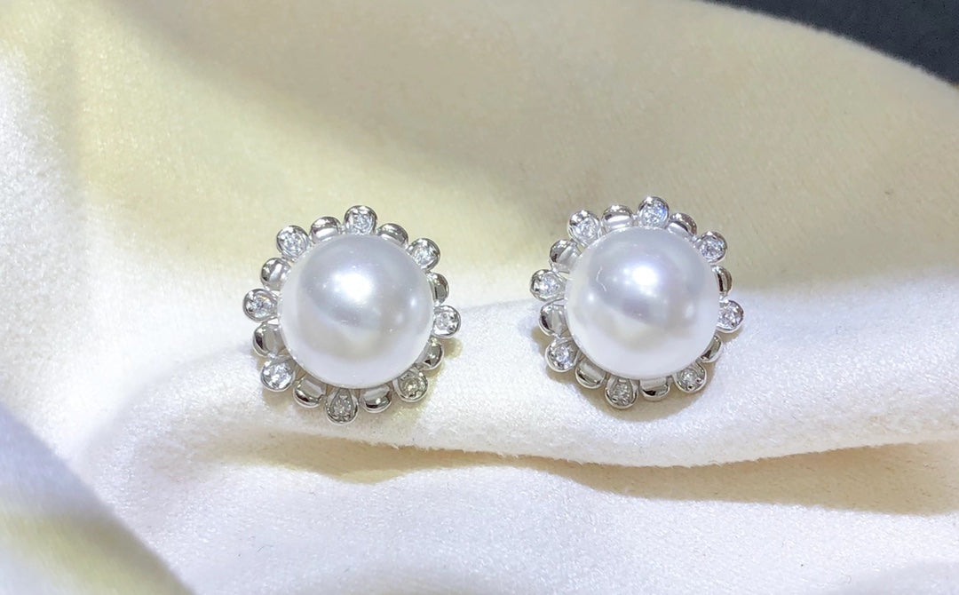 Sterling Silver S925 Pearl earring Setting SZ046-SZ054