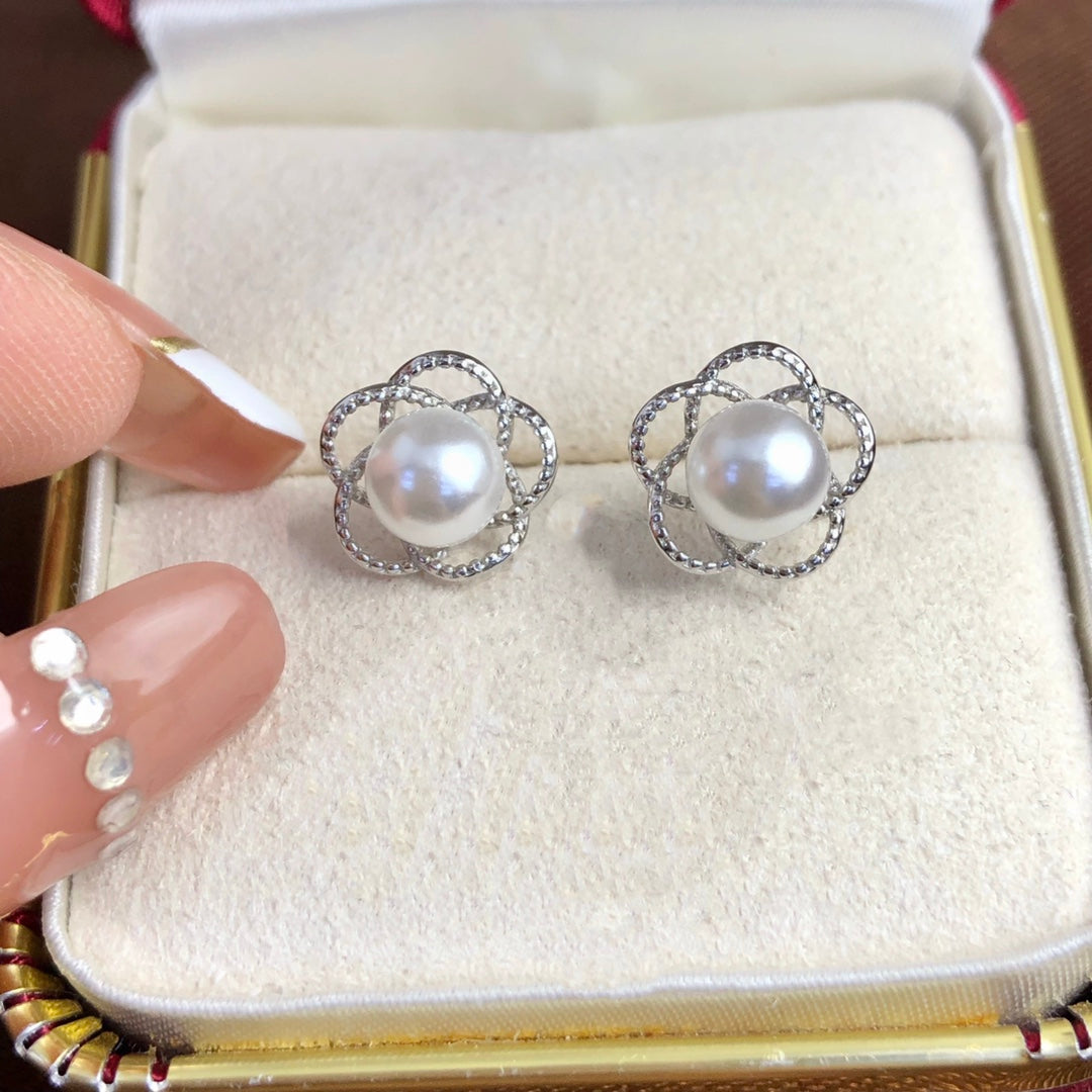 Sterling Silver S925 Pearl earring Setting SZ055-SZ063