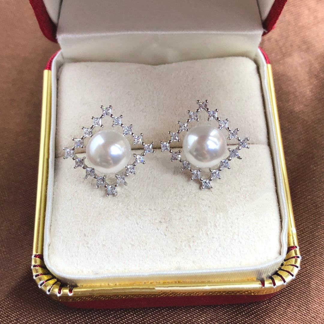 Sterling Silver S925 Pearl earring Setting SZ055-SZ063