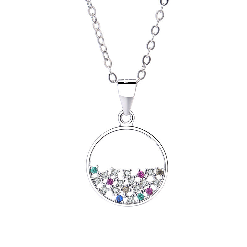 Sterling silver gem S925  pendant DJ003-DJ011